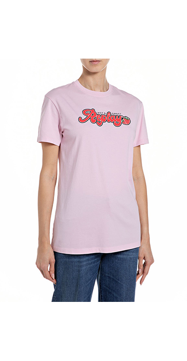 レトロファンシーコットンジャージーTシャツ